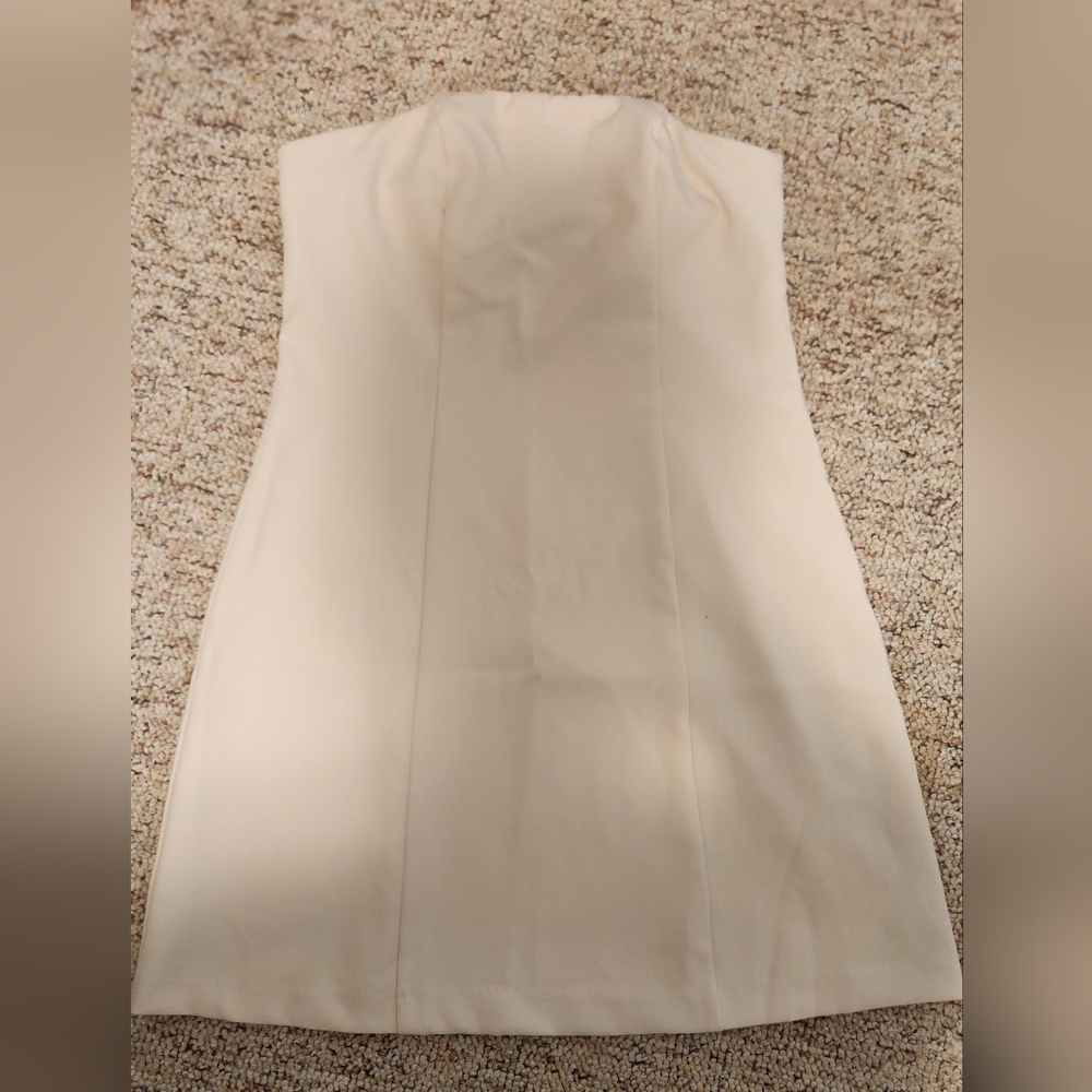 A New Day Cream Strapless Sheath Dress Wedding